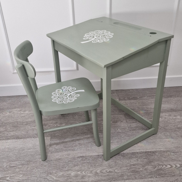 Pupitre écolier et sa chaise enfant